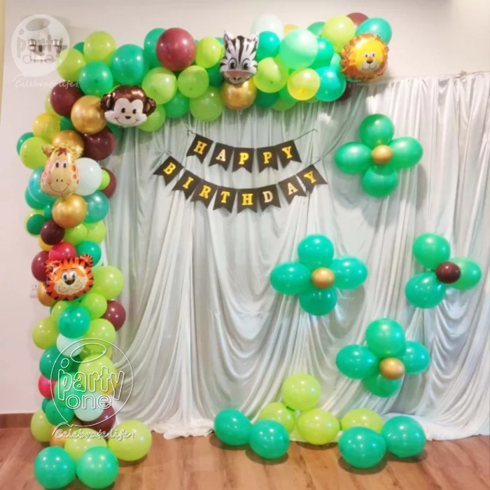 birthday Simple Jungle Theme Birthday Decoration